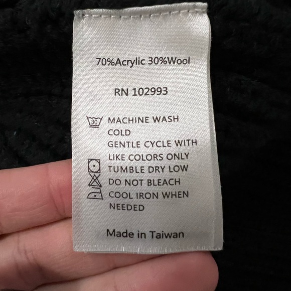 EUC KF/KaufmanFranco Collective Black Knit Sweater Coat Size Large $310 - Picture 5 of 5